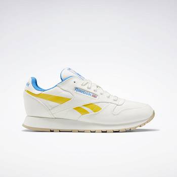 Reebok Classic Kožené Grow Biele / Zlte - Panske Tenisky